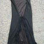 Vintage Fringe Long Open Vest Black 18 Photo 0