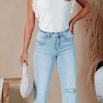 VICI  | Something Special Ribbed Eyelet Flutter Sleeve Top Photo 4