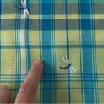 Vintage Bobbie Brooks Sz M 100% Cotton Dragonfly Button Up Green/Blue Plaid Blue Size M Photo 9