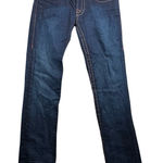 True Religion  Billy 27 Straight Dark Wash Row Seat Flap Pocket Designer Y2K Retr Photo 0