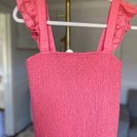 Old Navy  Smocked Top Cotton 100% Cottagecore Summer Bright Coral Coastal Beach Photo 0