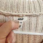 Aerie Mock Neck Multicolor Cozy Chunky Knit Double-Zip Cardigan Sweater Medium Photo 5