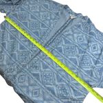 Wrangler  Retro Women's Short Sleeve Aztec Print Denim Kimono Cardigan Blue Photo 6