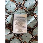 Chelsea 28 Teal/Brown Floral Chiffon Tie Long Sleeve Button Up Blouse Size XS Photo 7