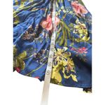 Lulus  Maxi Dress With Tie Floral Print Criss Cross Back High Slit Cruise Prom M Photo 12