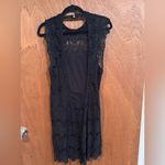 Free People Lace Daydream Bodycon Slip Dress Black size L Photo 3