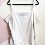 Avenue Vintage White Lace Trim Tank Top Coquette Balletcore Y2K Bridal 4X Photo 0