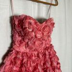Dress the Population  Pink Sasha Blush 3D Tulle Rose Fit & Flare Mini Dress XS Photo 4