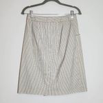 Banana Republic Cream Pinstripe Wrap Skirt Size 0 Preppy Mini Skirt Photo 4