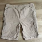 Chico's Tan Beige Large Bermuda Style Cuffed Shorts 2.5 Photo 7