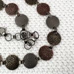 Vintage Metal Mixed Color Hammered Round Coin Plate Chain Link Belt One Size Photo 7
