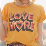 Dazey LA  Mustard Yellow Love More Graphic Tee S Photo 0