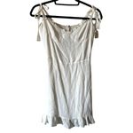 Reformation  Christine mini Dress in Ivory size 8 UB Photo 2