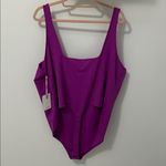 Good American  Modern Tank Scuba Bodysuit Poo Thistle Purple Photo 4