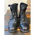 The Shoe Box Leather Combat Boots Women's 6 Bronze Blue Skull Head Punk Goth UK Photo 3