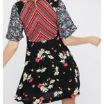 Free People  Mix It Up Printed Patchwork Stripe Floral Mini Dress Hippie Boho 8 Photo 2