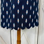 J. Crew Factory Sidewalk Ikat Print Linen Miniskirt Blue Size 2 Photo 6