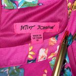 Betsey Johnson Dress Women 10 Pink Floral Chiffon Halter Shift A-line Lined Photo 4