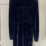 Reformation NEW NWT  Blue Velvet Evora Dress 8 Photo 2