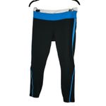Lululemon Run Pace Leggings Black Beach Blanket Blue White Size 8 Photo 1