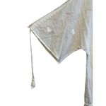 Jill Stuart White Sheer Heart Embroidery Blouse Top Size Small Tassel Drawstring Photo 3