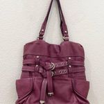 B Makowsky B. MAKOWSKY 100% Genuine Leather Magenta Purple Large Shoulder Bag Photo 1
