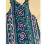 Anthropologie Akemi Kin Blue Purple Floral Print Crochet Lace Tank Top Womens XS Photo 1