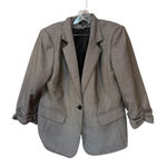 Y2K Grey Cropped Blazer Scrunch Sleeve Officecore YeSt US 12 Gray Photo 0