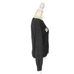 Deb Vintage Gingerbread Oh Snap Y2K Long Sleeve Fuzzy Sweater Medium Black Photo 1