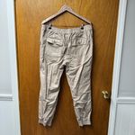 Pact Woven Twill Utility Joggers Womens Pants Zip Ankle Tan Khaki XL Photo 14