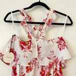 Revolve  Tularosa White Red Floral Ruffled Maxi Dress Size XS NWT Photo 8