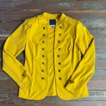Modcloth  Mustard “Glam Believer” Knit Military-Style Blazer Size Medium💛🍄 Photo 4