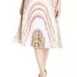 Ted Baker Gaelaa Carousel Stripe Pleated Midi Skirt Size 3/US 8 Photo 1