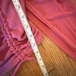 Steve Madden Madden NYC pink shirred corset puff sleeve cropped blouse large Photo 6