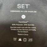 Set Active Womens Dark Gray Mid Rise Yoga Workout Athletic Leggings Pants Size M Photo 3