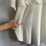 Magaschoni [] Off White Laser Cut Lace Floral Blouse- Size Small Photo 3