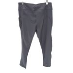 NWT Gottex Studio Black Faux Leather Mesh Paneled Zip Detail Capri Leggings L/G Size undefined Photo 3