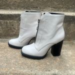 BCBGeneration  White Ankle Boots with Zipper Detail Photo 2