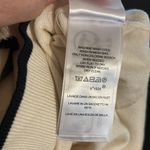 Ralph Lauren Lauren Two Tone Ruffle Trim Polo SS Sweater Sz XXL Cream Black Photo 8