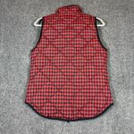 J.Crew  Black/Red Excursion Gingham Plaid Down Filled Quilted Puffer Vest XS Photo 2