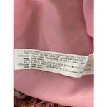 ZARA  TEXTURED WEAVE FLORAL‎ SEMI SHEER DRESS V-Neck Ruffled Pink/Red SIZE S NEW Photo 5