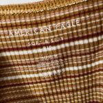 American Eagle AE Ribbed Sleeveless Crop Top Stripes Size Medium Soft & Sexy Photo 1