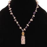 Amethyst Rose Quartz & Bottle Necklace Photo 0