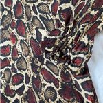 ZARA  WMN'S Animal Print Shirt‎ Flowy V-neck Top Blouse S NWOT Photo 13