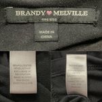 Brandy Melville  Black Faux Suede Short Sleeve Shift Dress One Size OS Photo 3