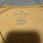 American Eagle  Outfitters Yellow Fitted Short Sleeve Tee Photo 1