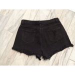 SheIn NEW women's medium black destressed denim jean shorts Photo 6
