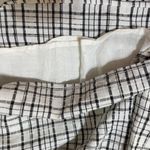 Everly Black White Plaid Short Romper Side Tie Crossed V-Neck Size S Small Photo 5