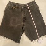 Levi's  501 Jean shorts Cut-Offs Size 27 Denim black distressed 5-pocket raw hem Photo 1