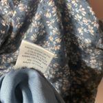 Blush Blue & Cream Floral Print Ruched BodyCon Mini Dress Size L EUC Photo 10